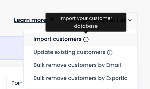 Import customer database