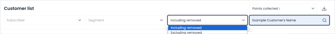 Marsello admin interface displaying a search box where users can enter a customer's name or email address, with the search icon highlighted to initiate the search