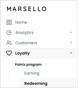 Redeeming menu